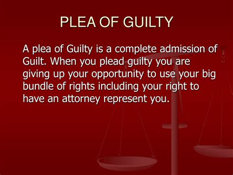 what is plea of guilty